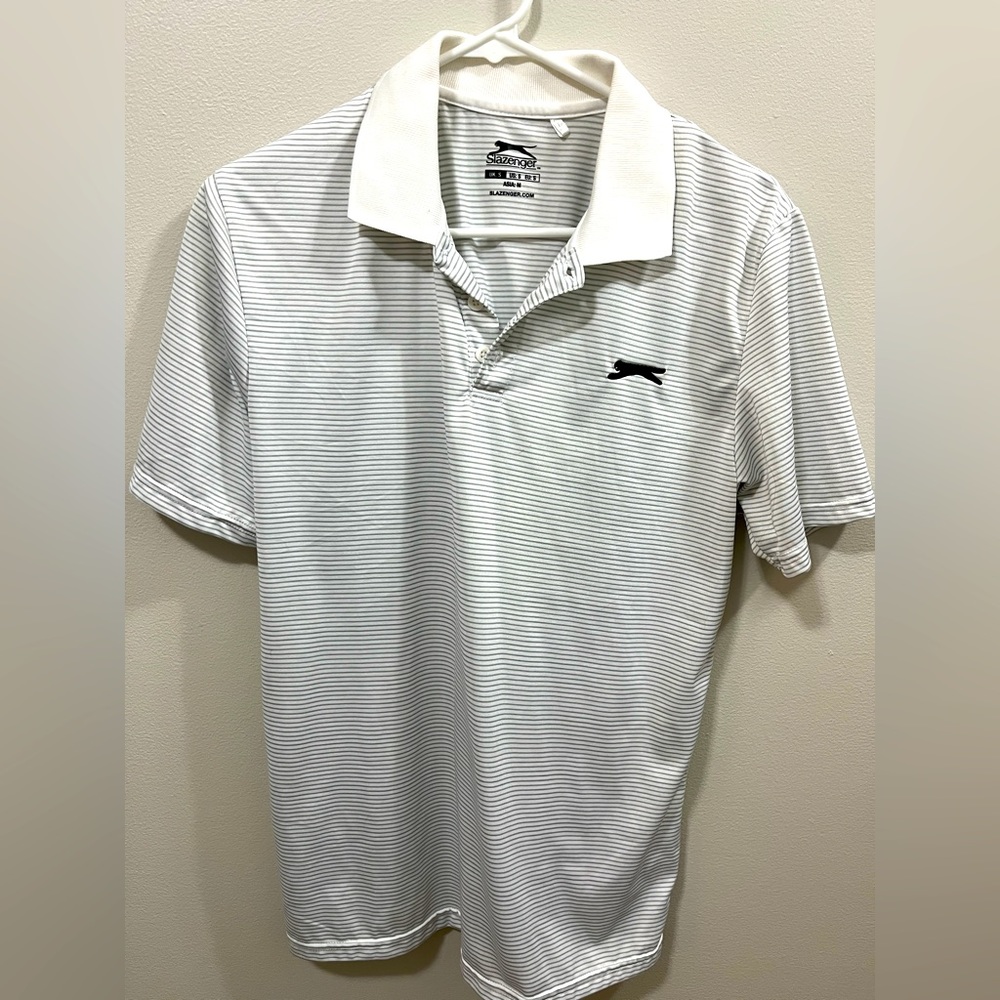 Small Slazenger Golf shirt | 100% Polyester | dri-fit athletic fit.